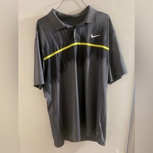 Nike Men's Polo Shirt in Black and Yellow